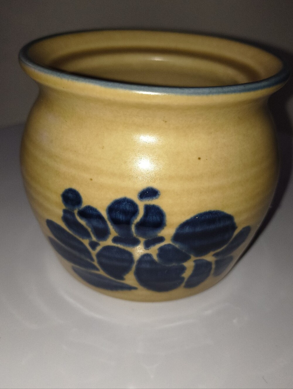Stoneware Yellow Ceramic Pfaltzgraff Sugar Bowl Without Lid
